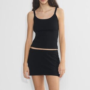 Brand new Aritzia Black Tank Top and Skirt Set